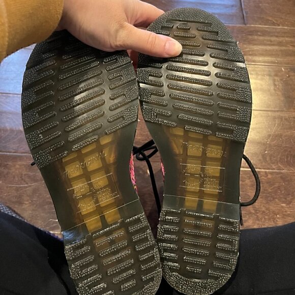 Dr Martens 1460 Leopard Smooth Leather Lace Up Boots Hot Pink NWT - Picture 8 of 8